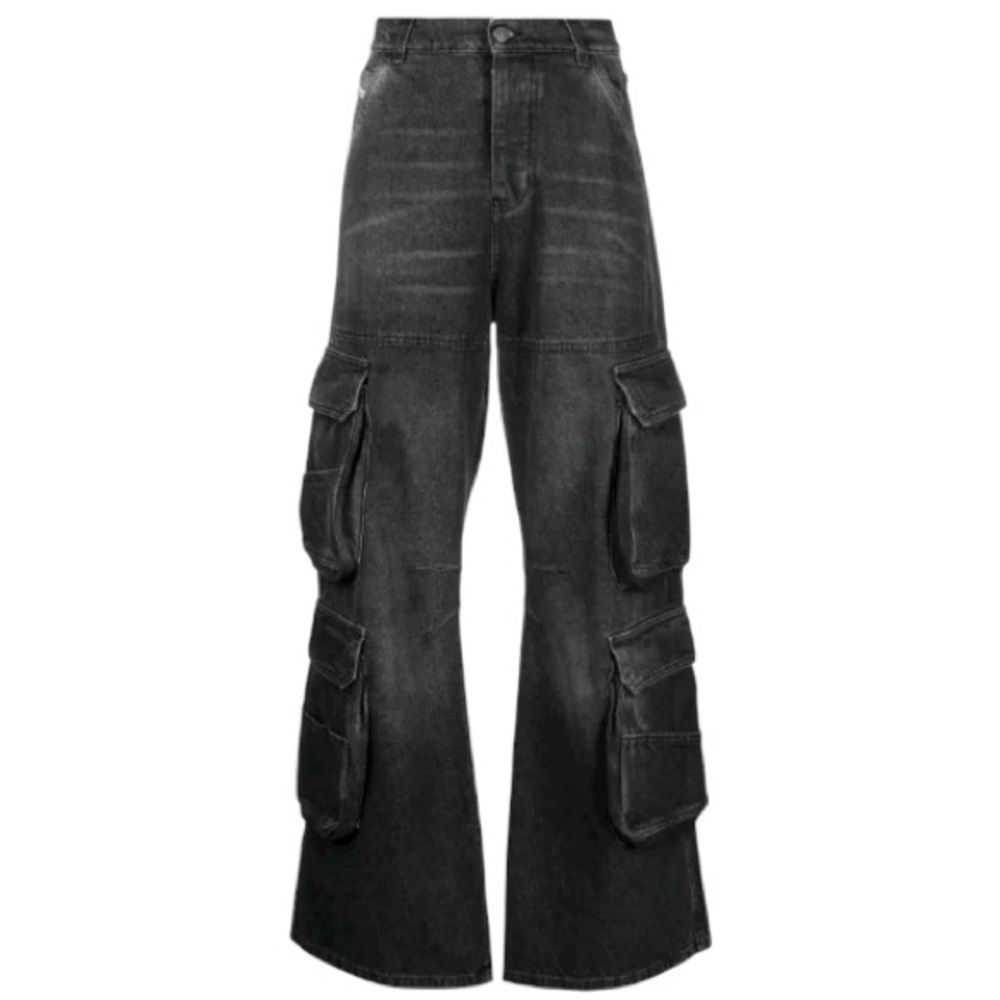 Diesel Men's Black 1996 Cargo Pants Utility Pockets Designer Denim Size 30